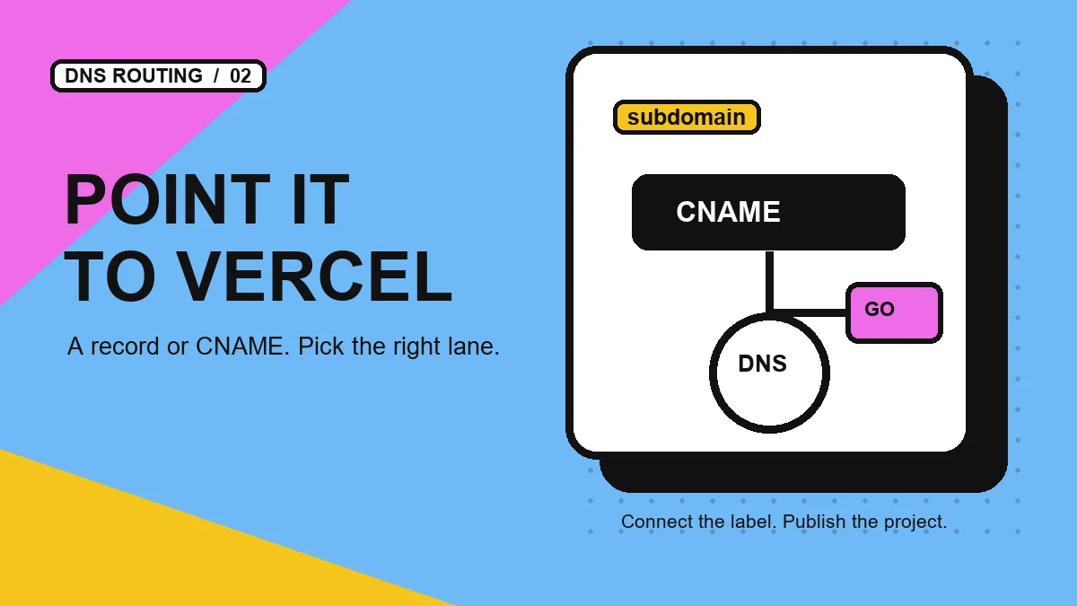 Point a subdomain to Vercel with a CNAME record